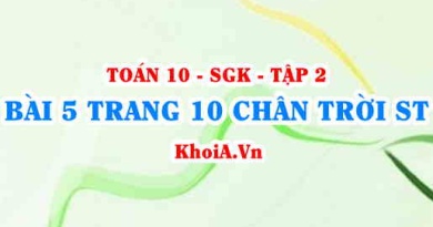 Bài 5 trang 10 Toán 10 Chân trời sáng tạo Tập 2